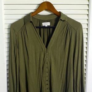 Lucky Brand olive green long sleeve shirt